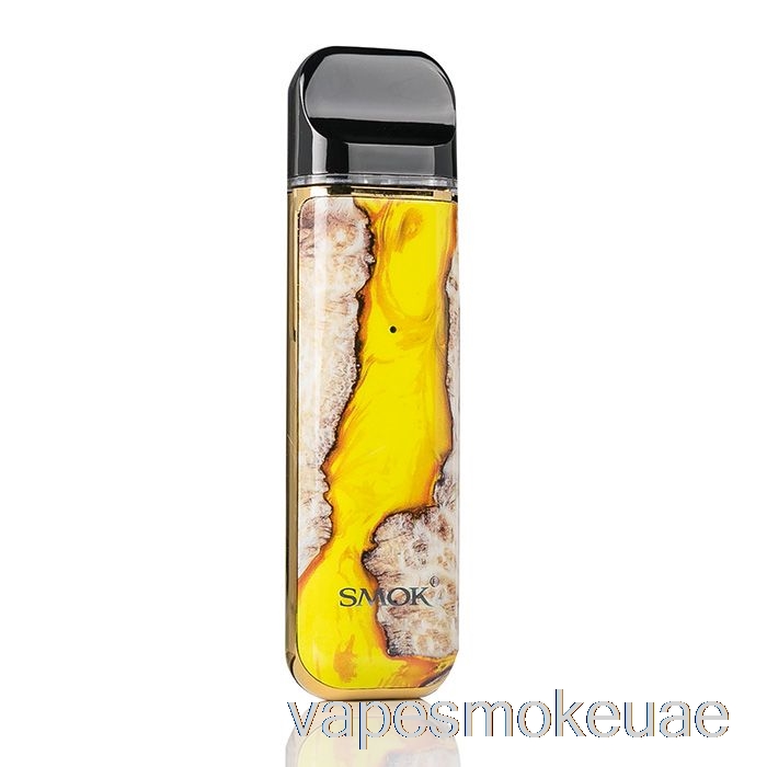 Vape Uae سموك نوفو 2 25 واط نظام جراب أصفر خشب مثبت